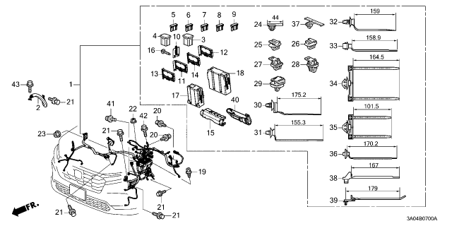 2024 Honda CR-V COVER, RELAY BLOCK Diagram for 38241-T20-A01
