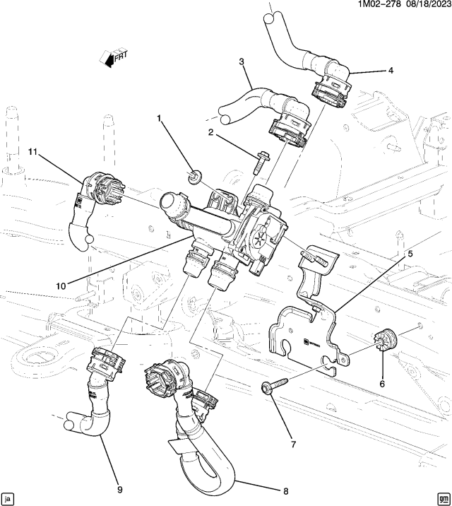 2025 Honda Prologue HOSE, RADIATOR INLET Diagram for 86803273