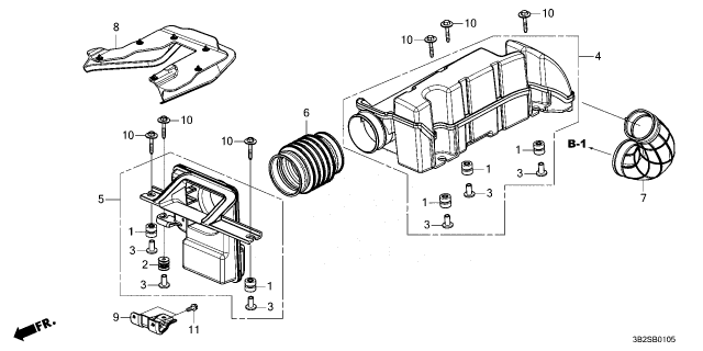 2026 Honda CR-V Hybrid STAY, IN- CHAMBER Diagram for 17262-69F-A00