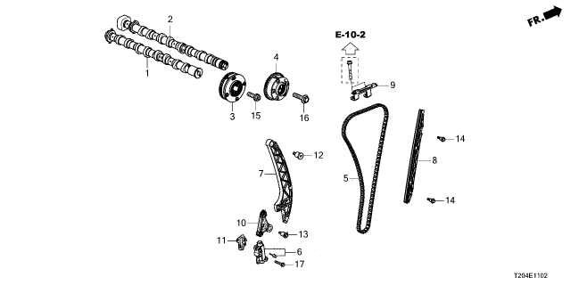 2025 Honda Civic CAMSHAFT, EX Diagram for 14120-6MD-A00