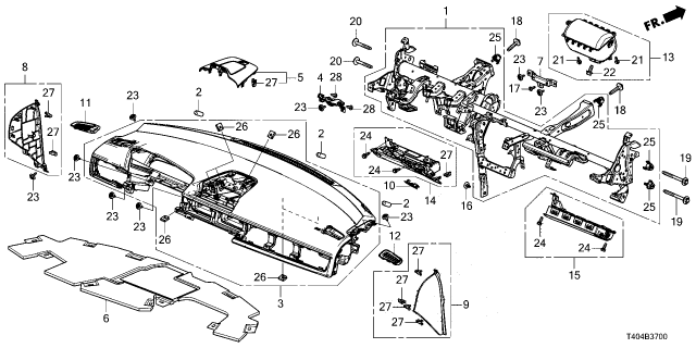 2024 Honda Civic PANEL COMP *NH900L* Diagram for 77100-T56-A00ZA