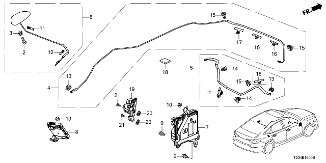 2025 Honda Civic ANT ASSY- *NH912P* Diagram for 8A150-T20-A21YD