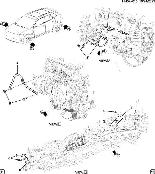 2025 Honda Prologue 5 Door Touring AWD 1AT Drive Motor Battery Cables - Grounding Cables Diagram 2