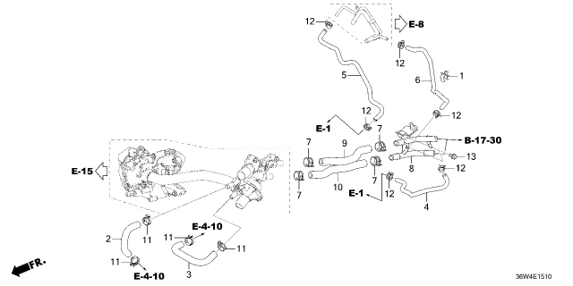 2026 Honda Prelude HOSE Diagram for 19507-6MA-J00