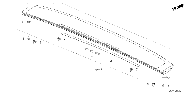 2026 Honda Prelude LIGHT, H/M STOP Diagram for 34270-36W-J01