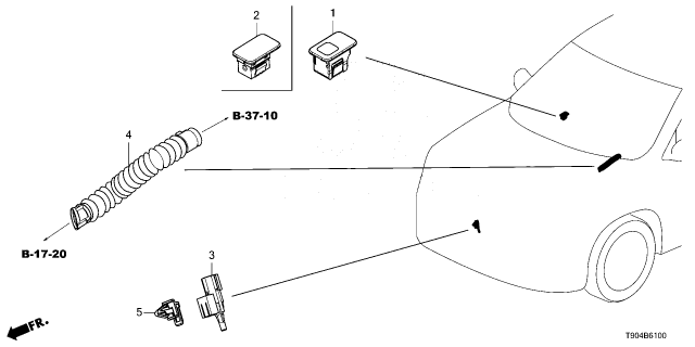 2023 Honda Pilot HOSE, ASPIRATOR Diagram for 80533-T90-A00
