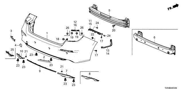 2024 Honda Civic INN FRAME L, RR- BPR Diagram for 71677-T20-A00