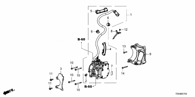 2025 Honda Civic Hybrid COMPREESOR ASSY Diagram for 38800-6MC-A01