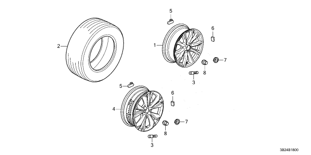 2023 Honda CR-V Hybrid W-DISK (18X7 1/2J) Diagram for 42700-3A0-C84