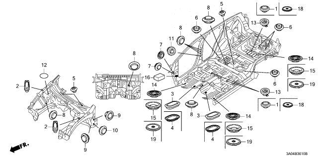 2025 Honda CR-V PLUG (25MM) Diagram for 91611-30A-003