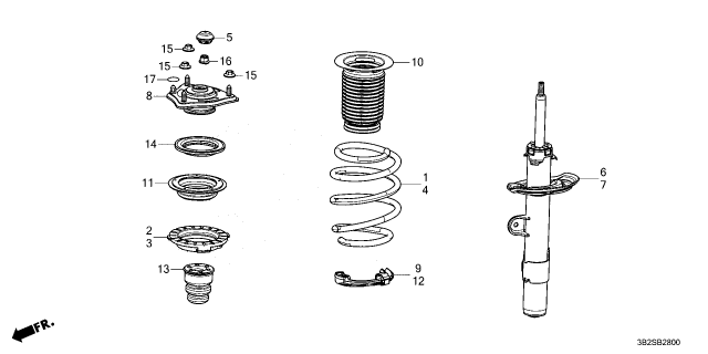 2025 Honda CR-V Hybrid SPRING, L- FR Diagram for 51406-3D5-A02