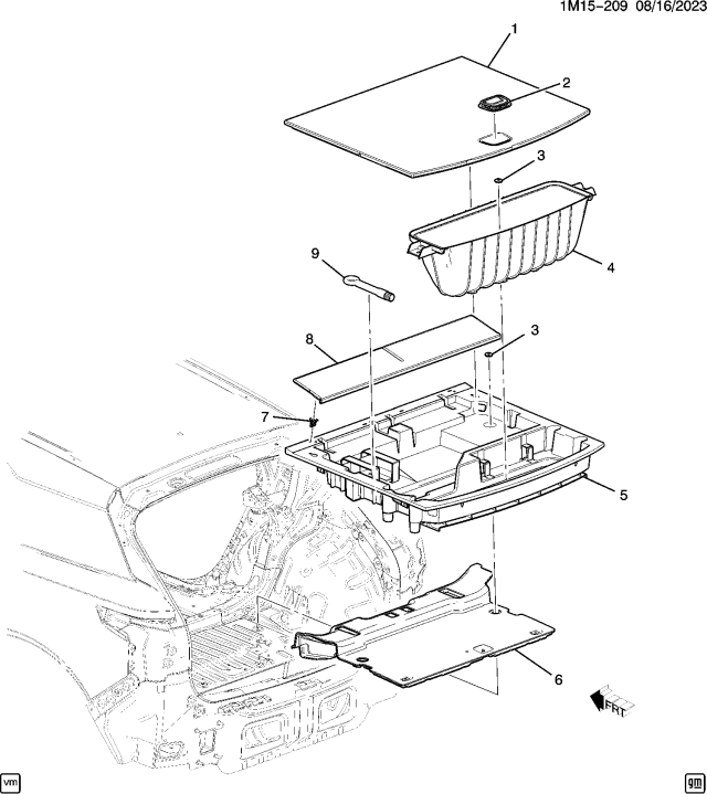 2024 Honda Prologue 5 Door Elite AWD 1AT Compartment Trim - Rear Diagram 2
