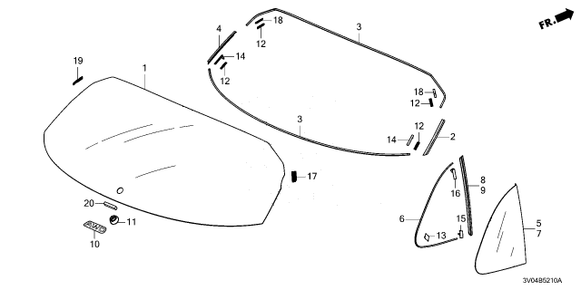 2025 Honda HR-V STICKER, RR Diagram for 75719-3W0-A01