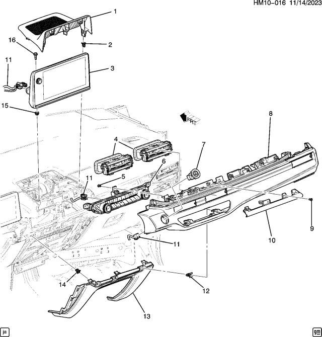 2025 Honda Prologue SWITCH ASM-ON/OFF VE Diagram for 13559013