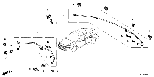 2026 Honda Civic Hybrid SENSOR *NH883P* Diagram for 39680-T43-N01ZK