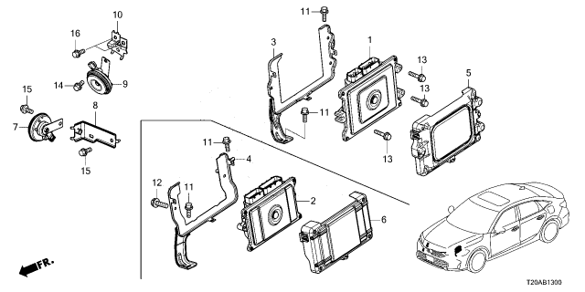 2026 Honda Civic ELECTRONIC CONTROL U Diagram for 37820-6MD-A55