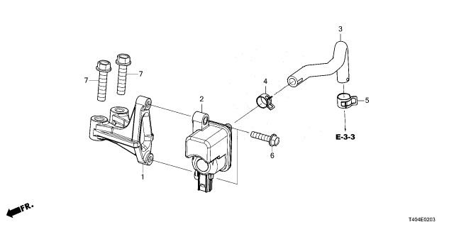 2025 Honda Civic BRACKET, PCS Diagram for 36161-6MD-A00