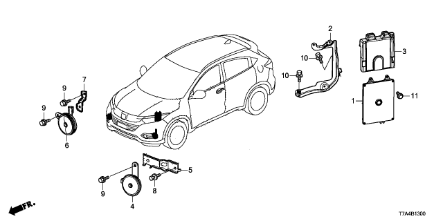 2022 Honda HR-V CONT MOD, POWERTRAIN Diagram for 37820-51M-AB2