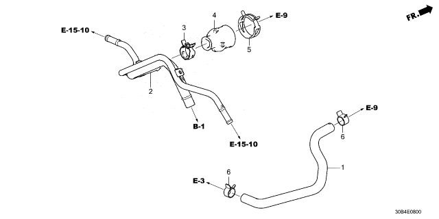 2023 Honda Accord Hybrid PIPE, BREATHER Diagram for 17137-6MA-J00