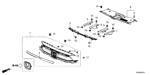 2025 Honda CR-V GRILLE, FR- *NH883P* Diagram for 71200-T95-A01ZB