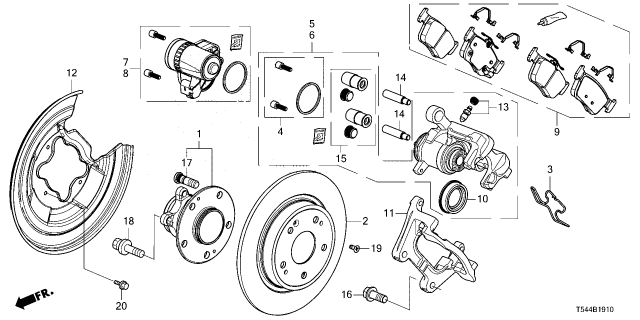 2025 Honda Civic Hybrid ANCHOR Diagram for 43220-T61-A01