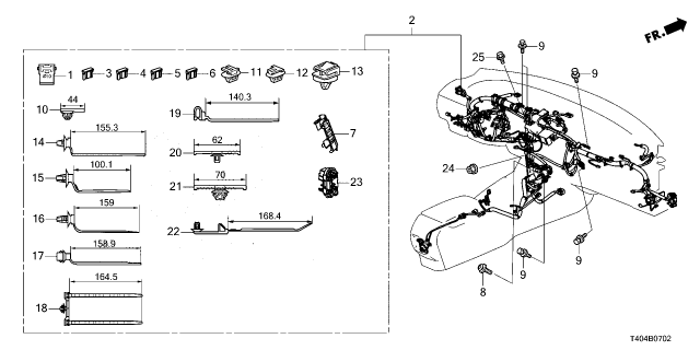 2025 Honda Civic 5 Door Sport CVT Wire Harness Diagram 3