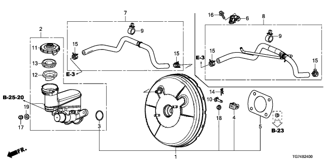 2022 Honda Pilot MASTER CYLINDER Diagram for 46100-TGS-A51