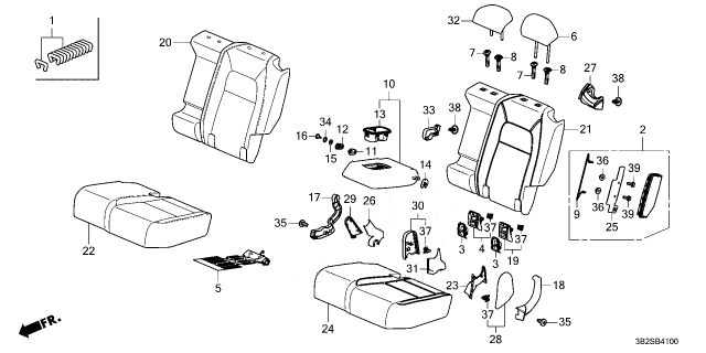2026 Honda CR-V Hybrid CVR, L- RR- *NH802L* Diagram for 82521-3A0-A51ZJ