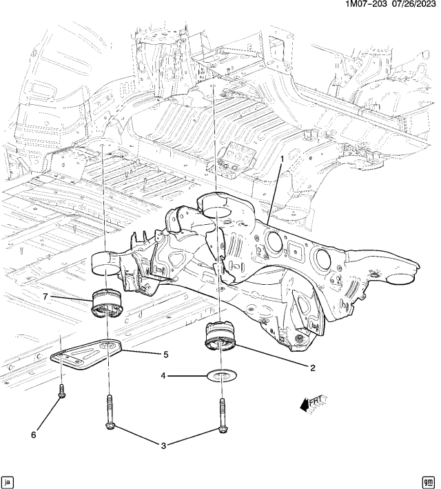 2024 Honda Prologue CRADLE, RR- SUSP Diagram for 86520371
