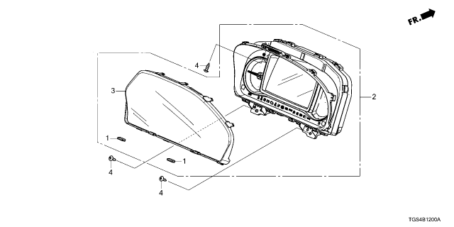 2025 Honda Passport METER, COMBINATION Diagram for 78100-TGS-AF1