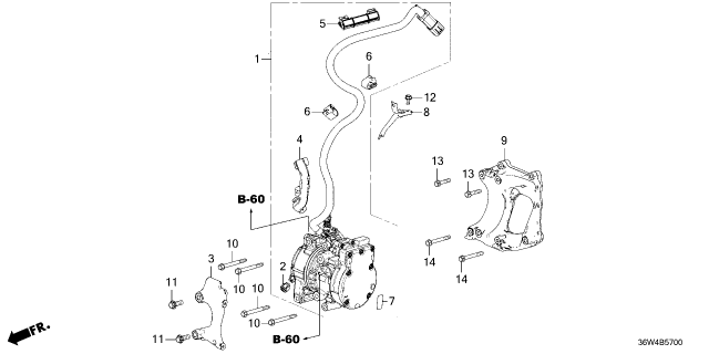 2026 Honda Prelude COMPRESSOR ASSY Diagram for 38800-6ZD-A01