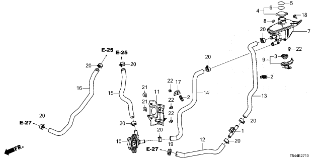 2026 Honda Civic Hybrid HOSE Diagram for 1J404-6MA-J00