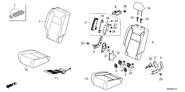 2023 Honda CR-V PAD, R- RR Diagram for 82137-3A0-A51