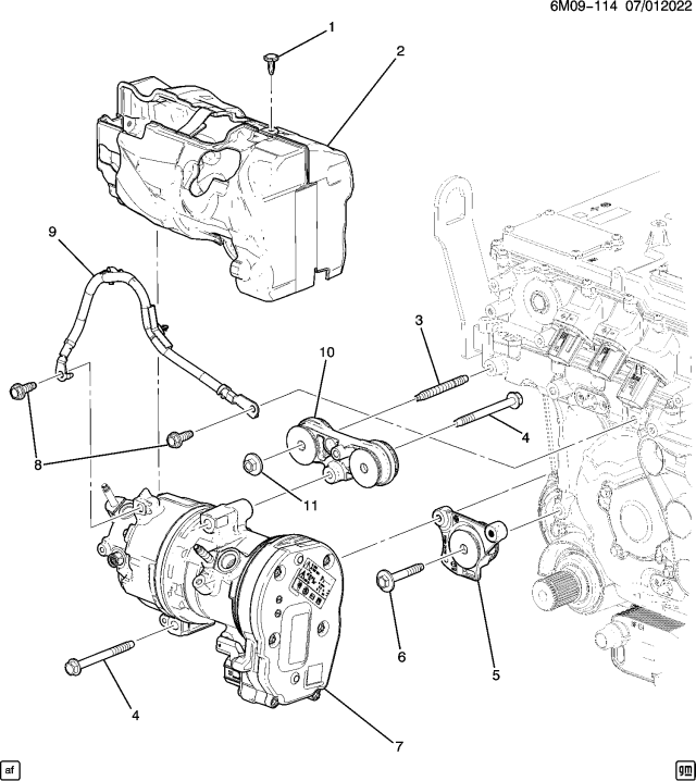 2024 Honda Prologue BOLT, A/C CMPR Diagram for 11609678