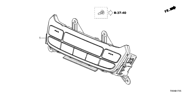 2023 Honda Pilot CONT, RR- *NH900L* Diagram for 79650-T90-A41ZA