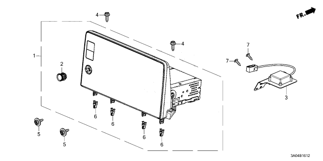 2026 Honda CR-V ANTENNA ASSY-, GNSS Diagram for 8B550-3A0-A21
