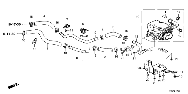 2025 Honda CR-V O-RING (15-8X2-4) Diagram for 79940-TYF-E01