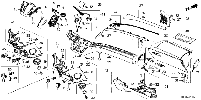 2024 Honda Odyssey BOX, GLOVE *NH836L* Diagram for 77500-THR-A04ZB