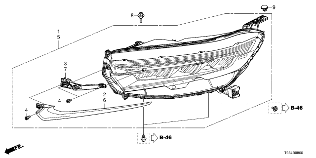 2025 Honda CR-V W-HEADLIGHT ASSY-, R Diagram for 33100-T95-A01
