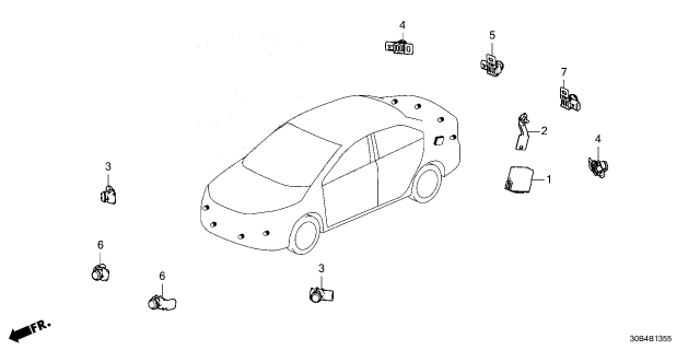 2024 Honda Accord Hybrid SENSOR ASSY-*NH932M* Diagram for 39680-3V0-P11YM