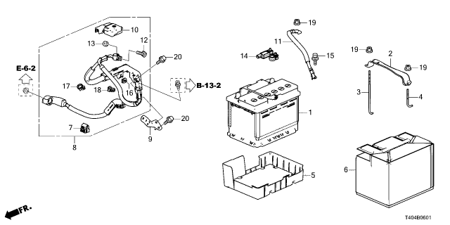 2023 Honda Civic BOLT, BATT SET Diagram for 31513-T20-A00