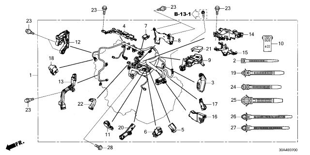 2023 Honda Accord ENG HARN Diagram for 32110-6NA-A70