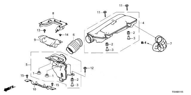 2025 Honda Civic Hybrid CHAMBER ASSY Diagram for 17235-6MA-J01
