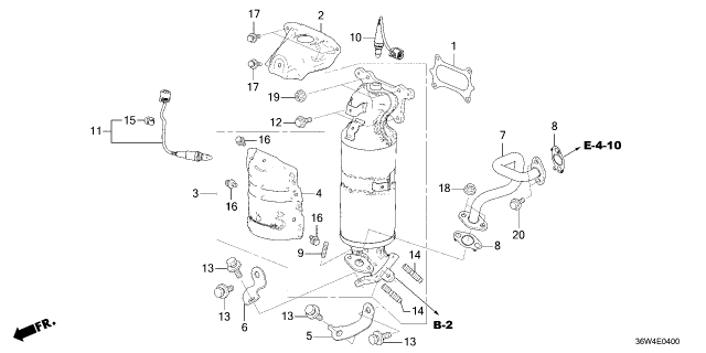 2026 Honda Prelude CONVERTER ASSY Diagram for 18150-6ZD-A00