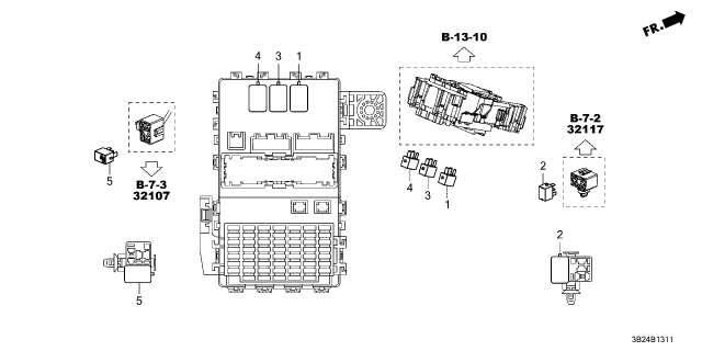 2023 Honda CR-V Hybrid 5 Door Sport 2WD CVT Control Unit (Cabin) Diagram 2