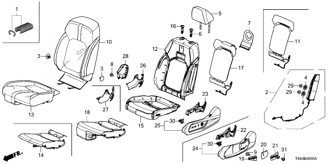 2024 Honda Pilot MODULE, L- SIDE Diagram for 78055-T90-A20