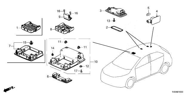 2023 Honda Civic MODULE, FR- ROOF Diagram for 36620-T20-A11