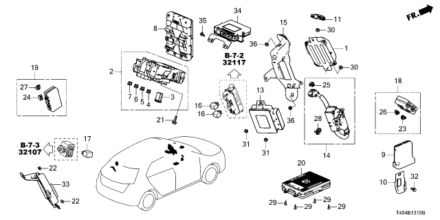 2023 Honda Civic MANAGEMENT UNIT Diagram for 38890-T20-AP1