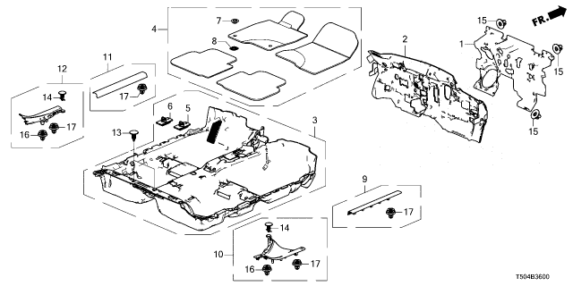 2025 Honda Civic Hybrid HOLDER *NH167L* Diagram for 83650-T20-A00ZA