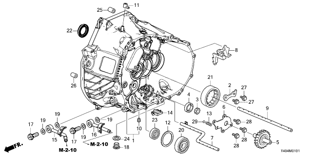 2024 Honda Civic CASE, CLUTCH Diagram for 21000-65W-000